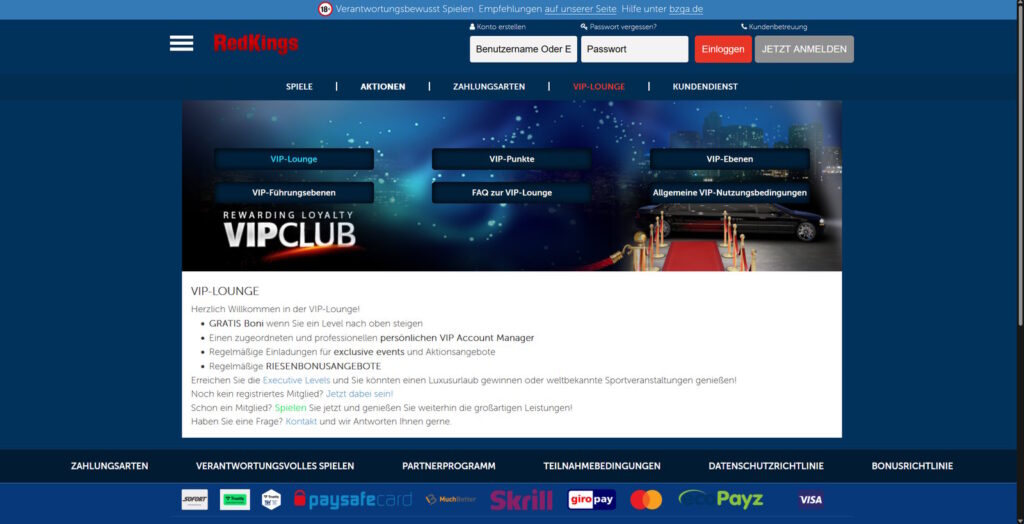 redkings vip club - RedKings Online Spielhalle