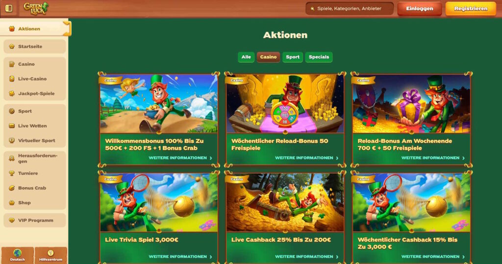 Greenluck Casino Bonusangebote