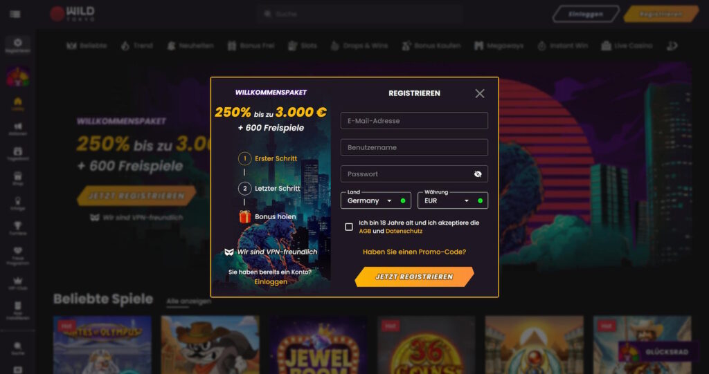 Wild Tokyo 9 Wild Tokyo Registrieren