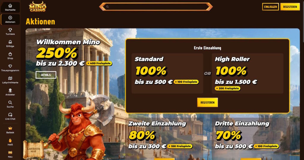 Mino Casino 1 Mino Casino Bonusangebote
