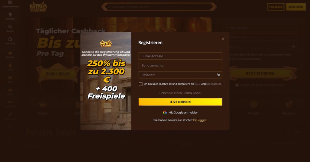 Mino Casino 9 MinoCasino Registrieren