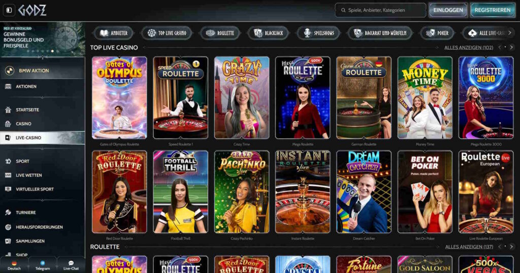 Godz 2 Godz Casino Live Casino