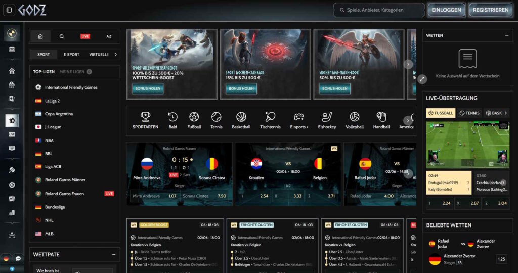 Godz 5 Godz Casino Sportwetten