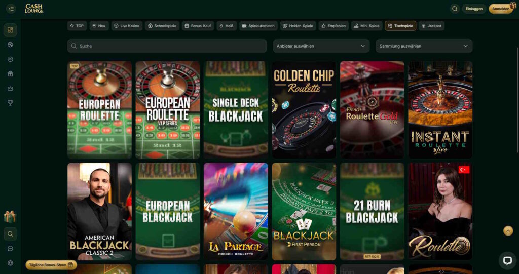 CashLounge 4 CashLounge Tischspiele