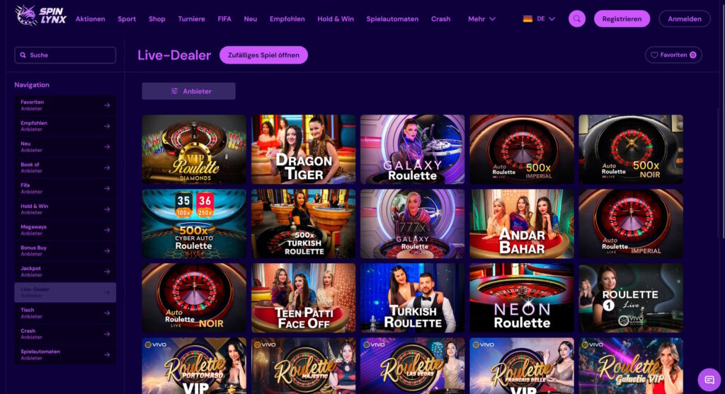 Spinlynx 5 Spinlynx Live Casino