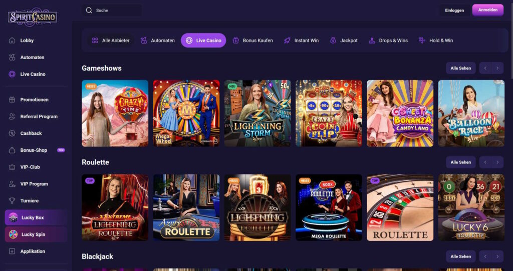 Spirit 2 spirit casino live casino