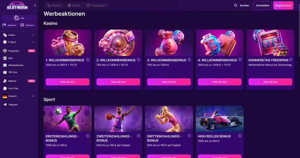 Slotrush 8 Slotrush Casino Bonusangbeote Übersicht